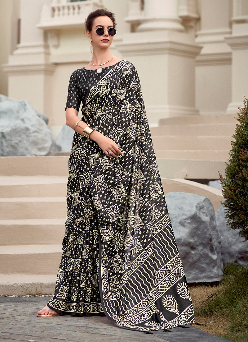 Pure Mal Mal Silk Party Wear Designer Saree
