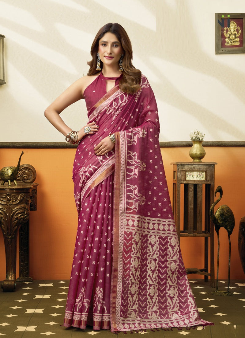 Soft Cotton Jacquard Woven Designer Saree Collection