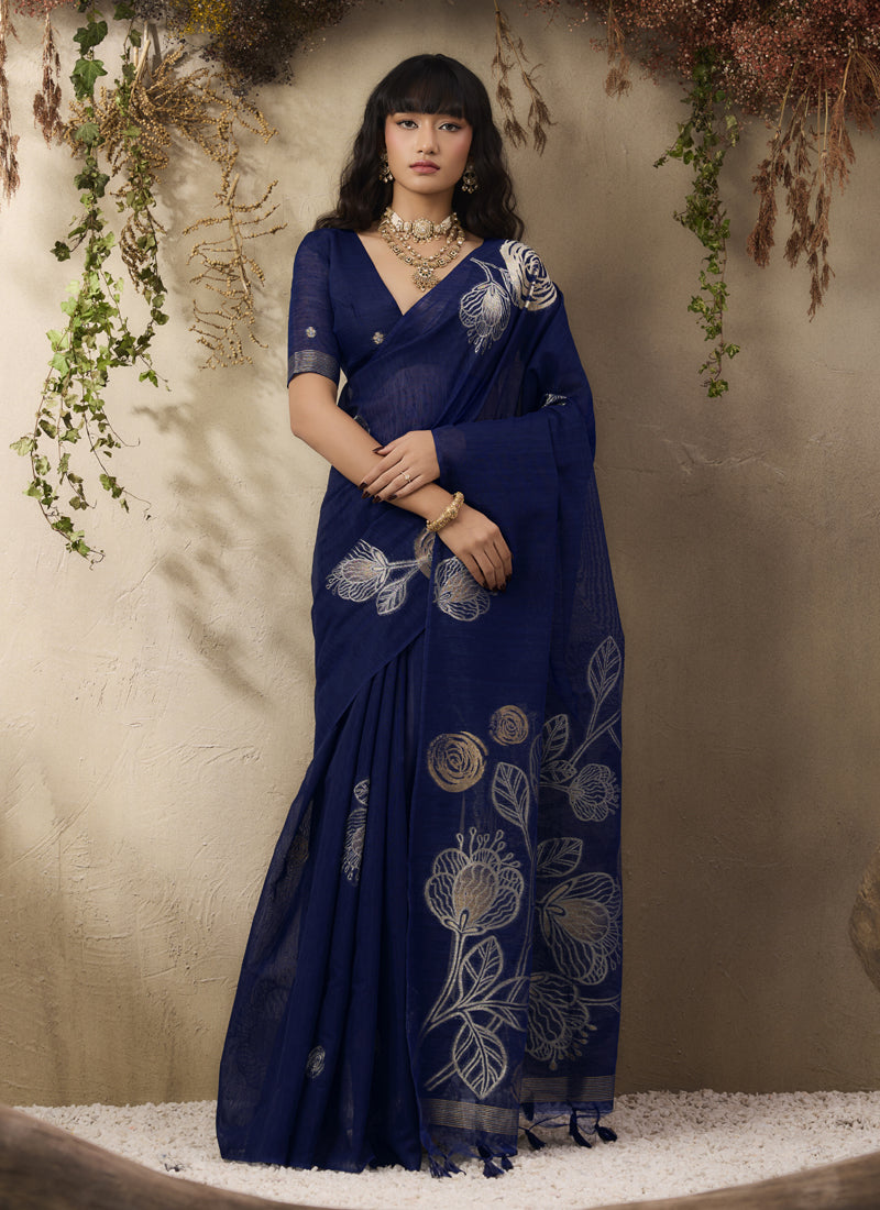 Party Wear Munga Silk Handloom Weaving Saree