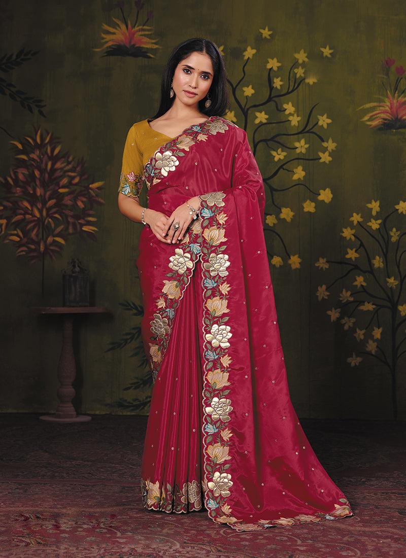 Embroidered Glamour Party Wear Saree
