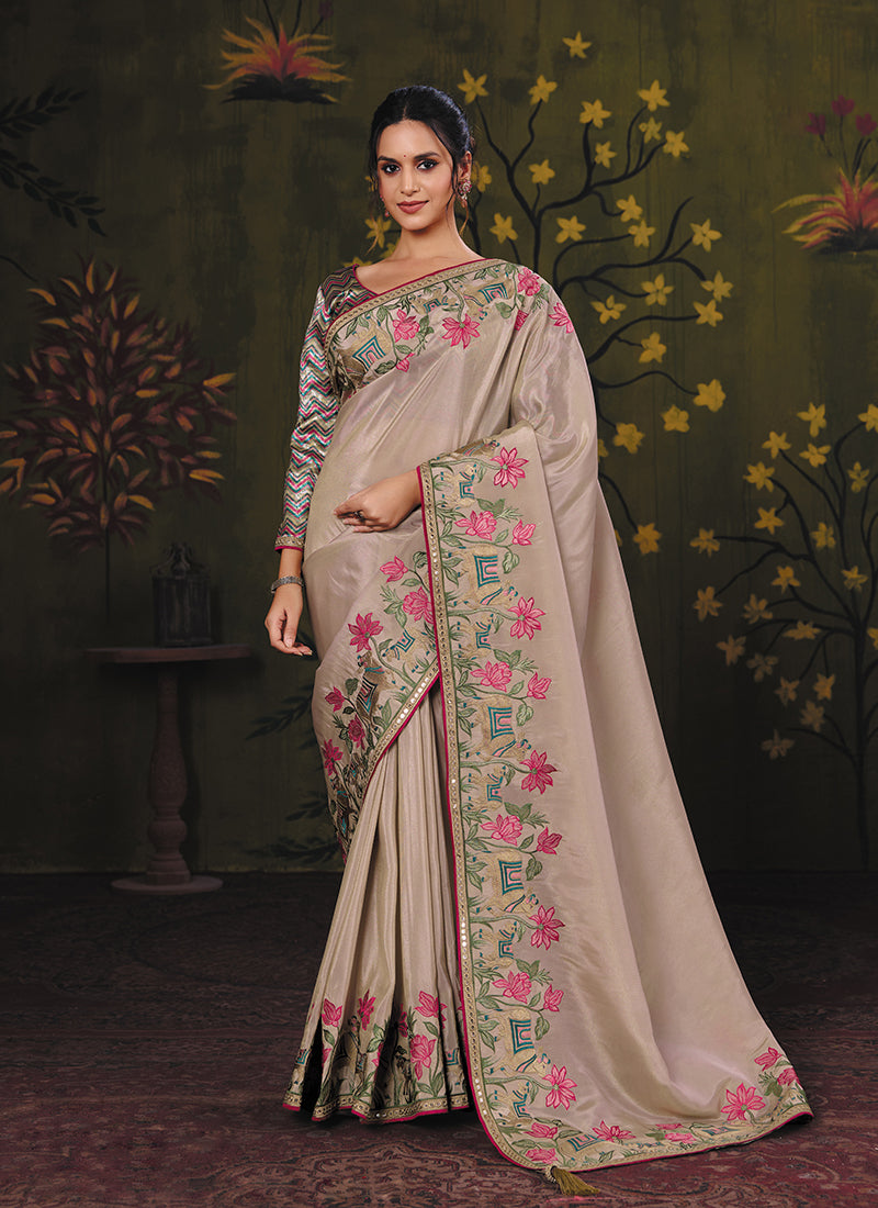 Embroidered Glamour Party Wear Saree