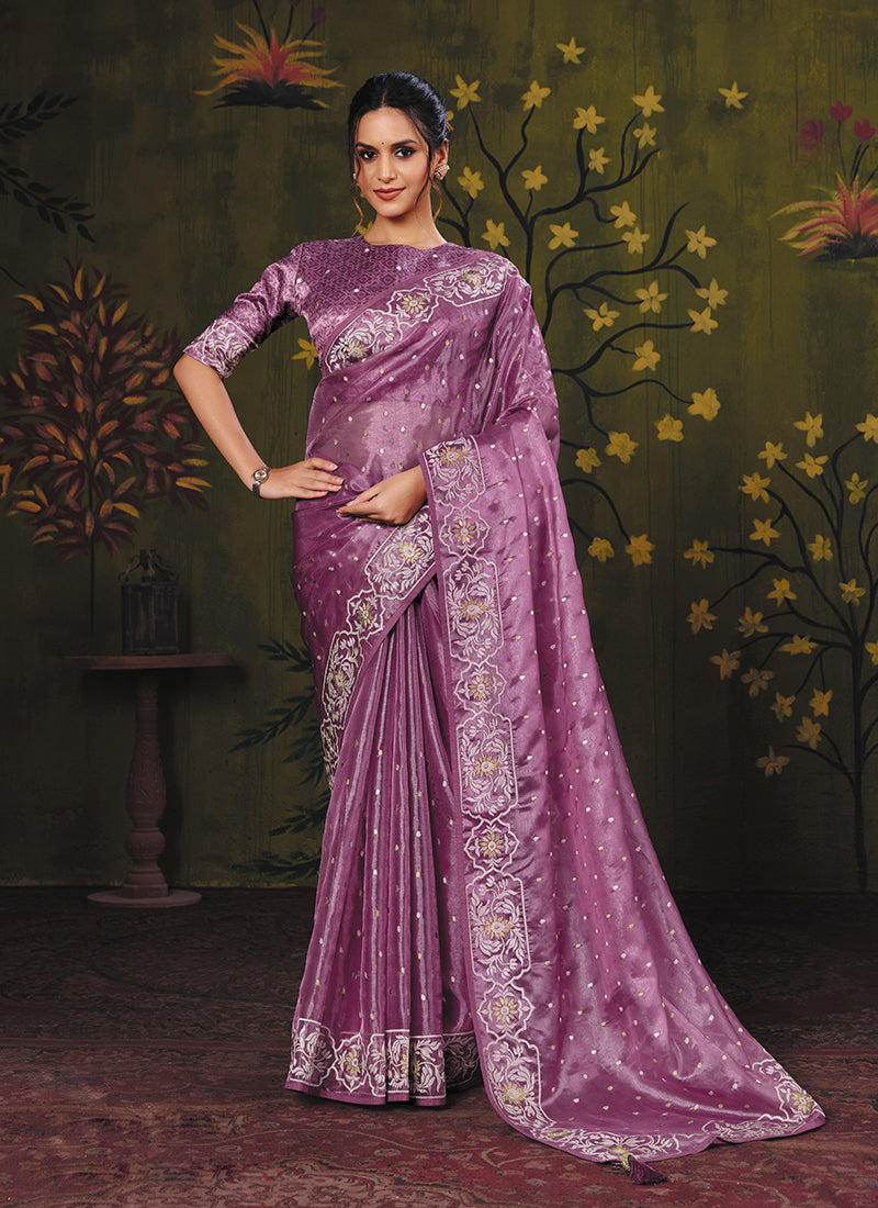 Embroidered Glamour Party Wear Saree