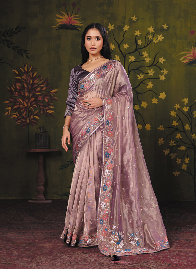 Embroidered Glamour Party Wear Saree
