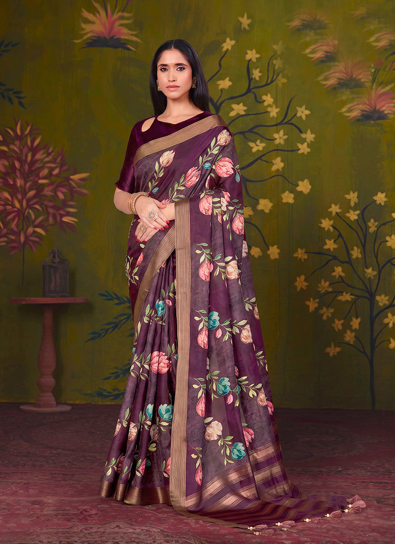 Embroidered Glamour Party Wear Saree