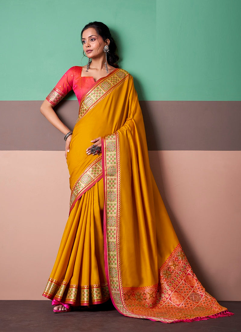 Patola Silk Printed Casual Wear Saree