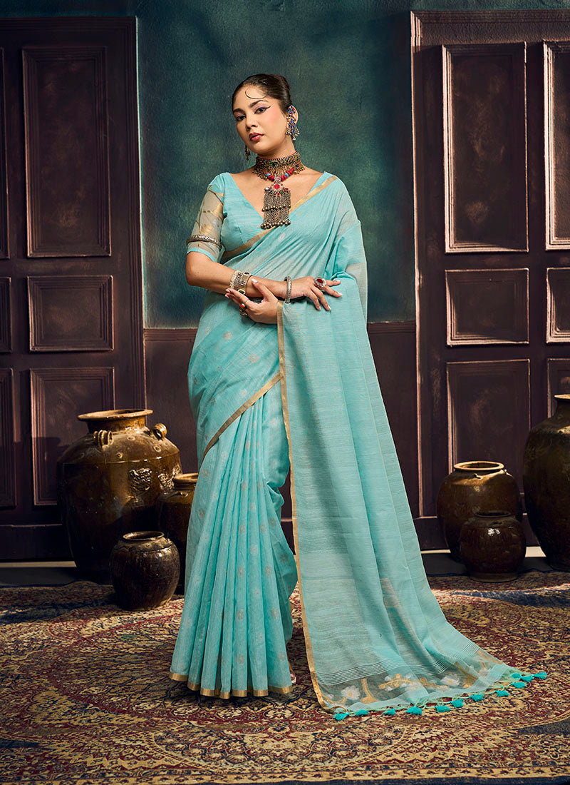 Munga Cotton Handloom Weaving Casual Wear Saree