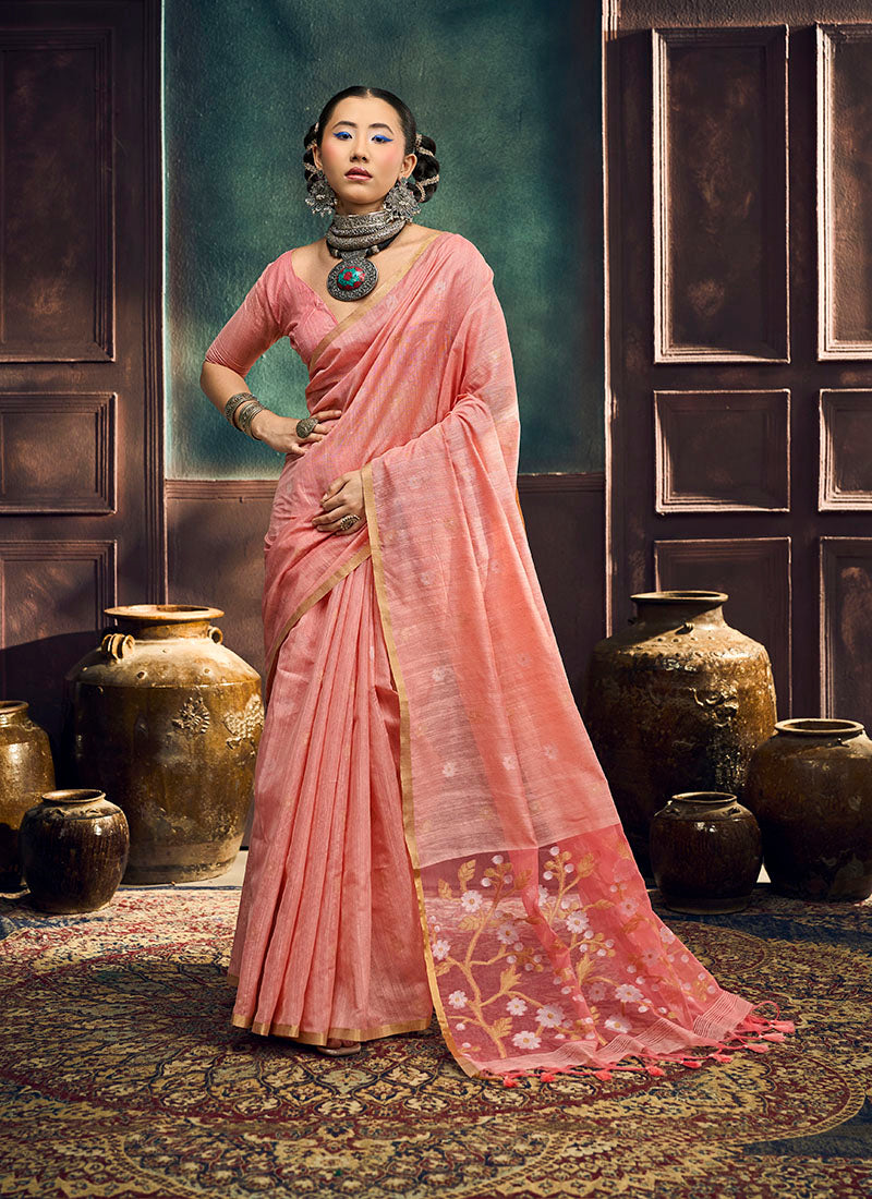Munga Cotton Handloom Weaving Casual Wear Saree