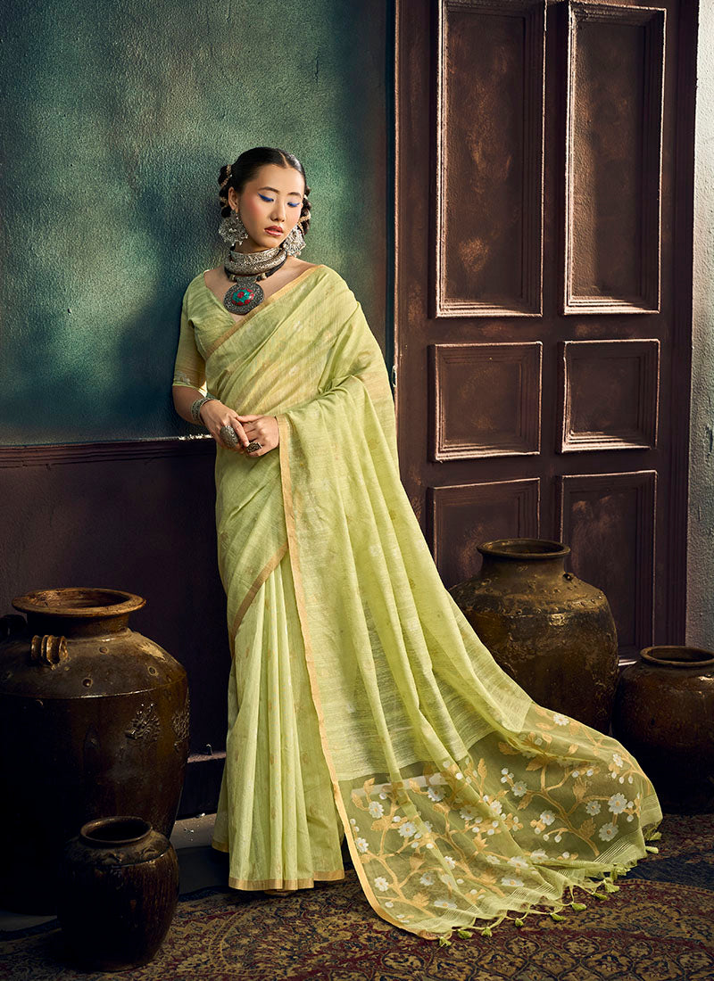 Munga Cotton Handloom Weaving Casual Wear Saree