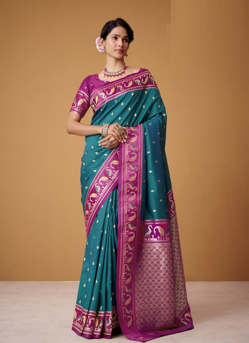 Soft Satin Silk With Rich Zari Border Saree Collection