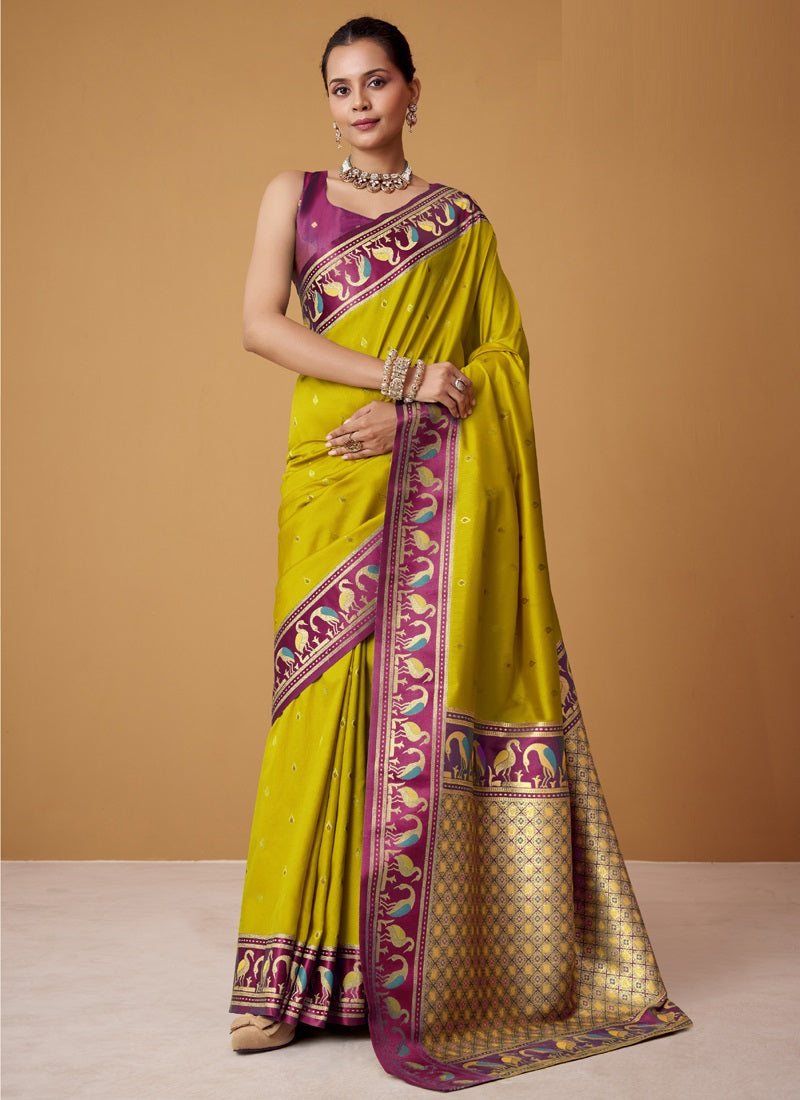 Soft Satin Silk With Rich Zari Border Saree Collection