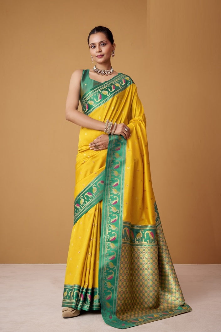 Soft Satin Silk With Rich Zari Border Saree Collection