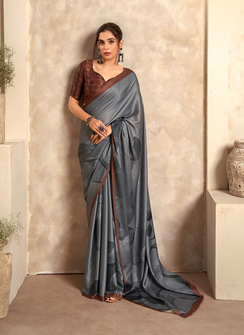 Printed Crepe Silk Saree