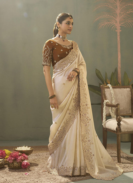 Upada Silk Woven With Lace Border Designer Saree