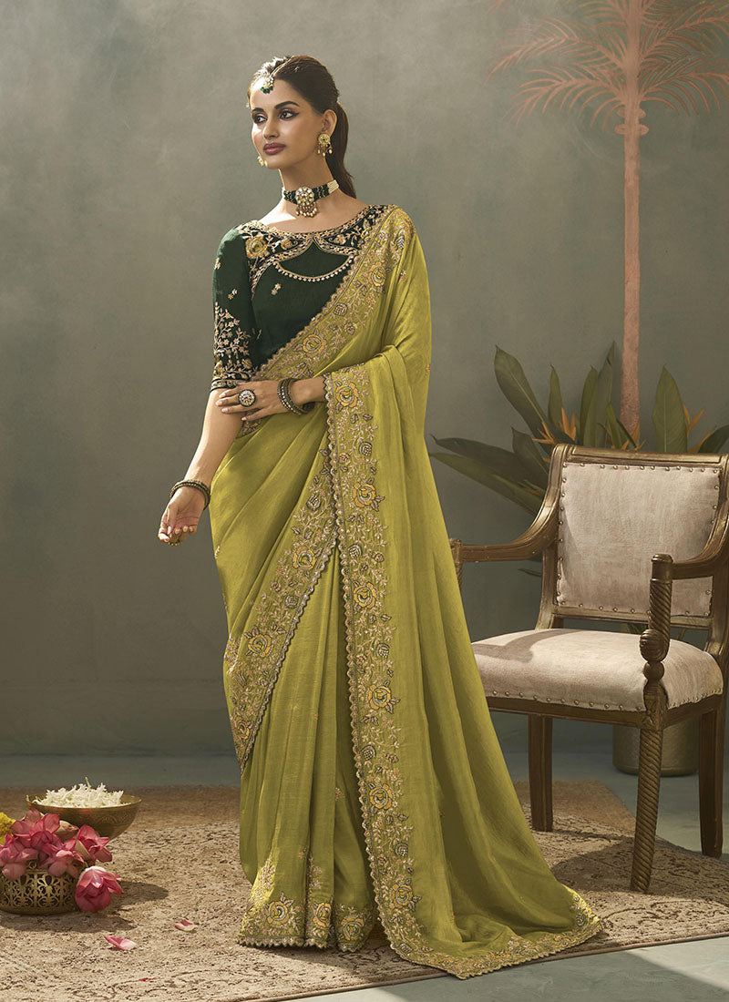 Upada Silk Woven With Lace Border Designer Saree