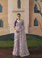 Lavender Tissue Silk Heavy Designer Saree