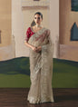 Coffee Organza Heavy Designer Saree