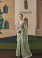Pista Tissue Silk Border Heavy Designer Saree