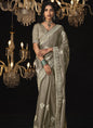 Beige Tissue Silk With Blouse Designer Saree