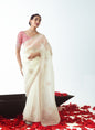 White Tissue Organza Heavy Sequence Work Designer Party Wear Saree