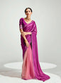 Shaded Mageta & Baby Pink Organza Tissue Designer Saree