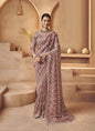 Mauve Tissue Silk Designer Blouse Party Wear Saree
