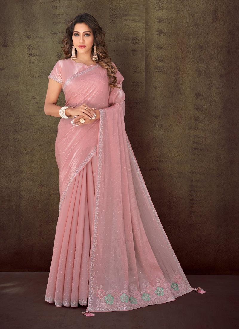 Designer Embroidered Party Wear Saree