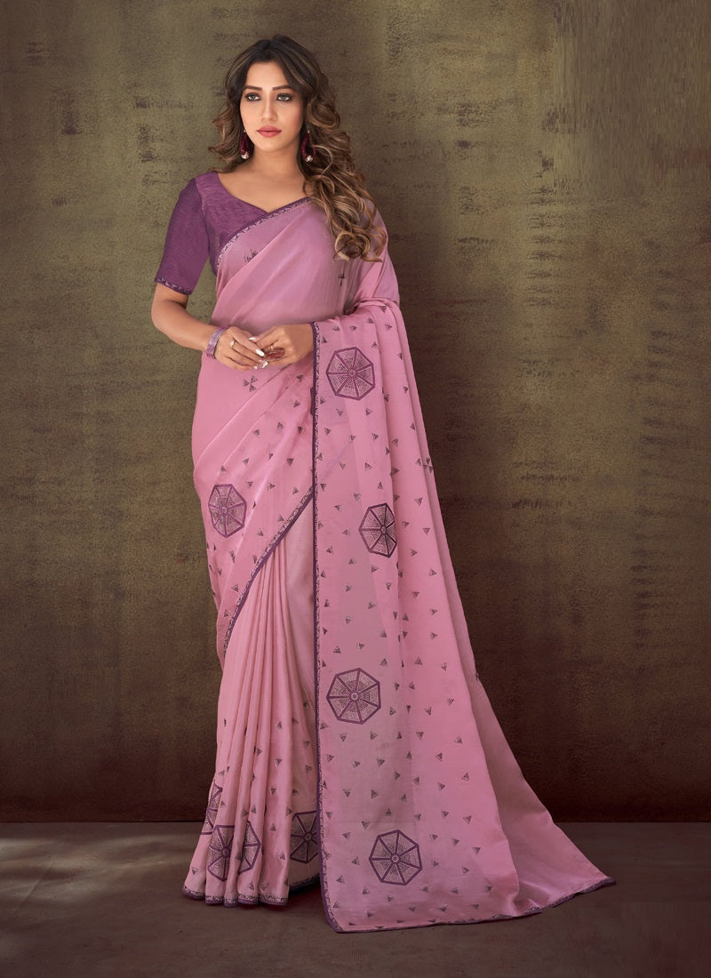 Designer Embroidered Party Wear Saree
