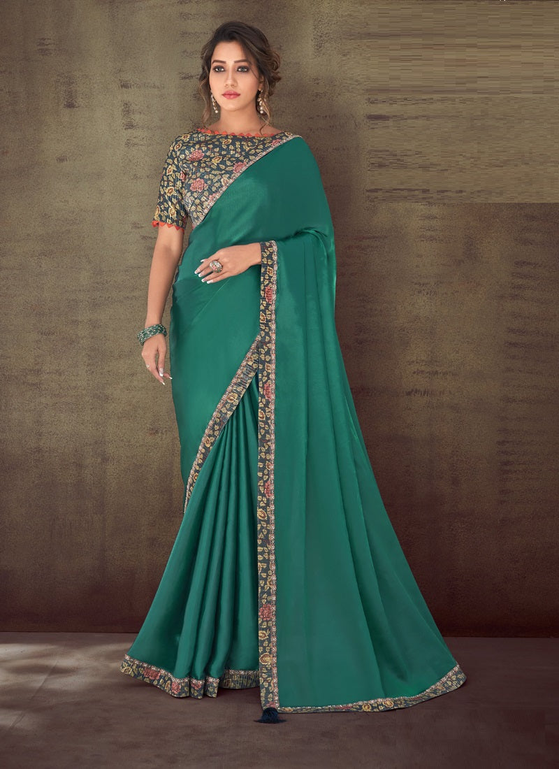 Designer Embroidered Party Wear Saree