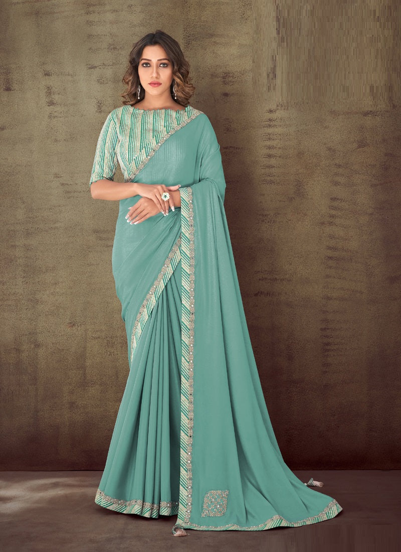 Designer Embroidered Party Wear Saree