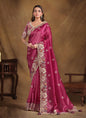 Maroon Designer Blouse Beautiful Saree