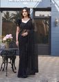 Black Net Stone,Heavy Designer  Blouse One Minute Saree