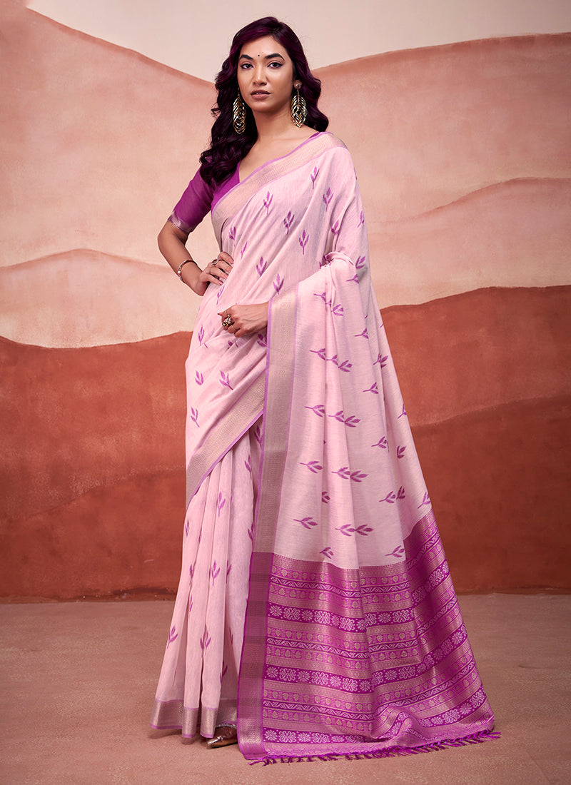 Mondal Cotton Party Wear Saree-Mango