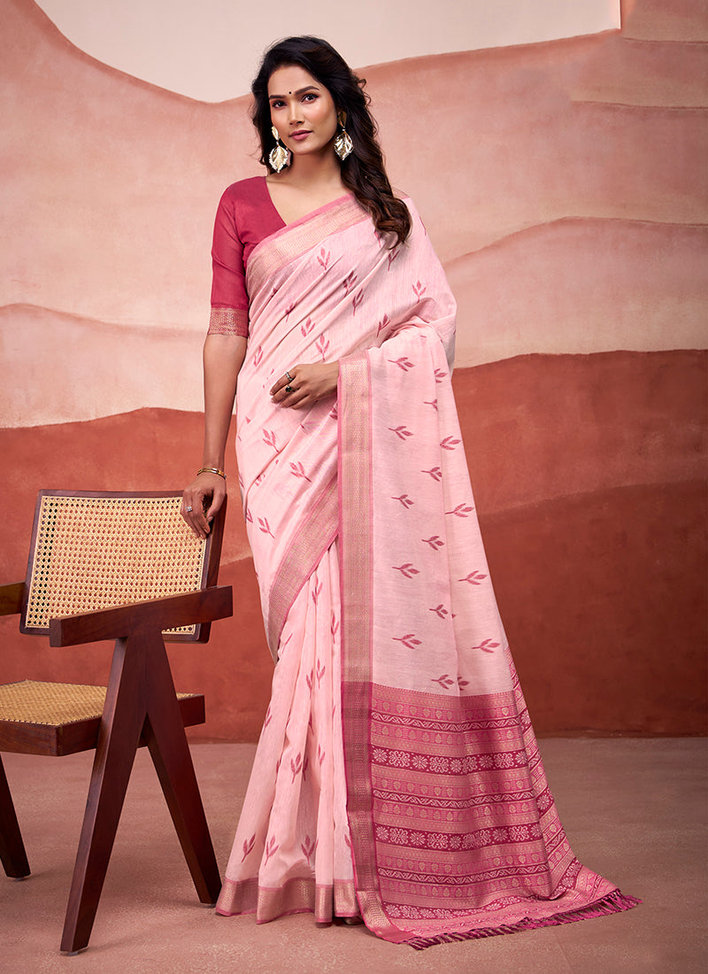 Mondal Cotton Party Wear Saree-Mango