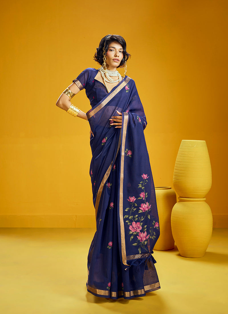 Munga Cotton Handloom Weaving Casual Wear Saree