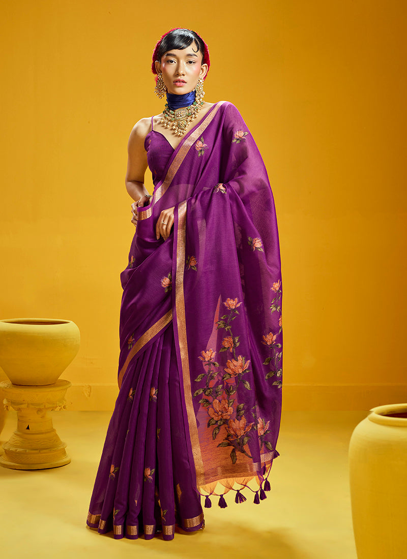 Munga Cotton Handloom Weaving Casual Wear Saree