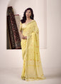Lemon Linen Beautiful Tussle On Pallu Casual Wear Saree