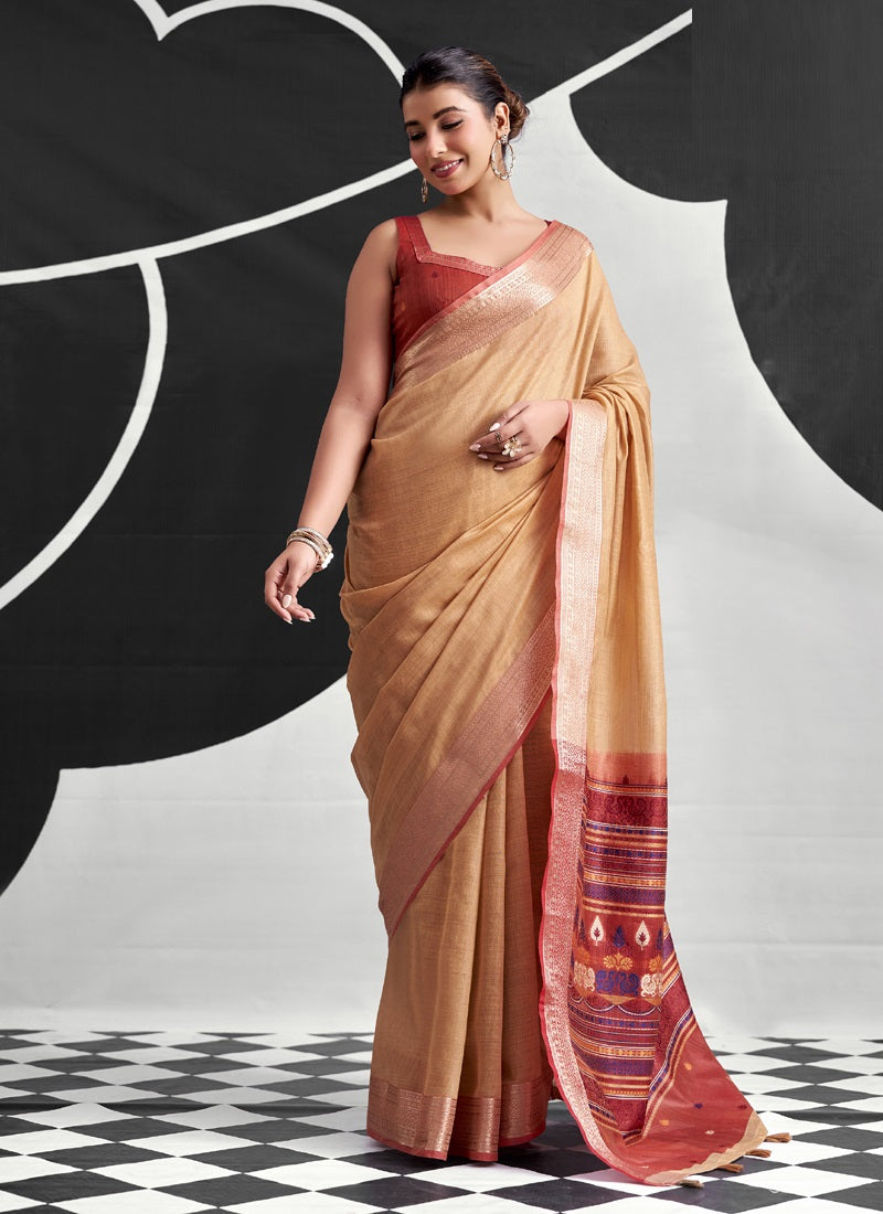 Soft Modal Cotton With Woven Pallu Saree Collection