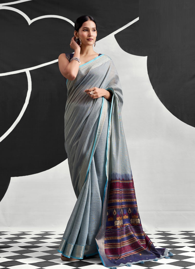 Soft Modal Cotton With Woven Pallu Saree Collection