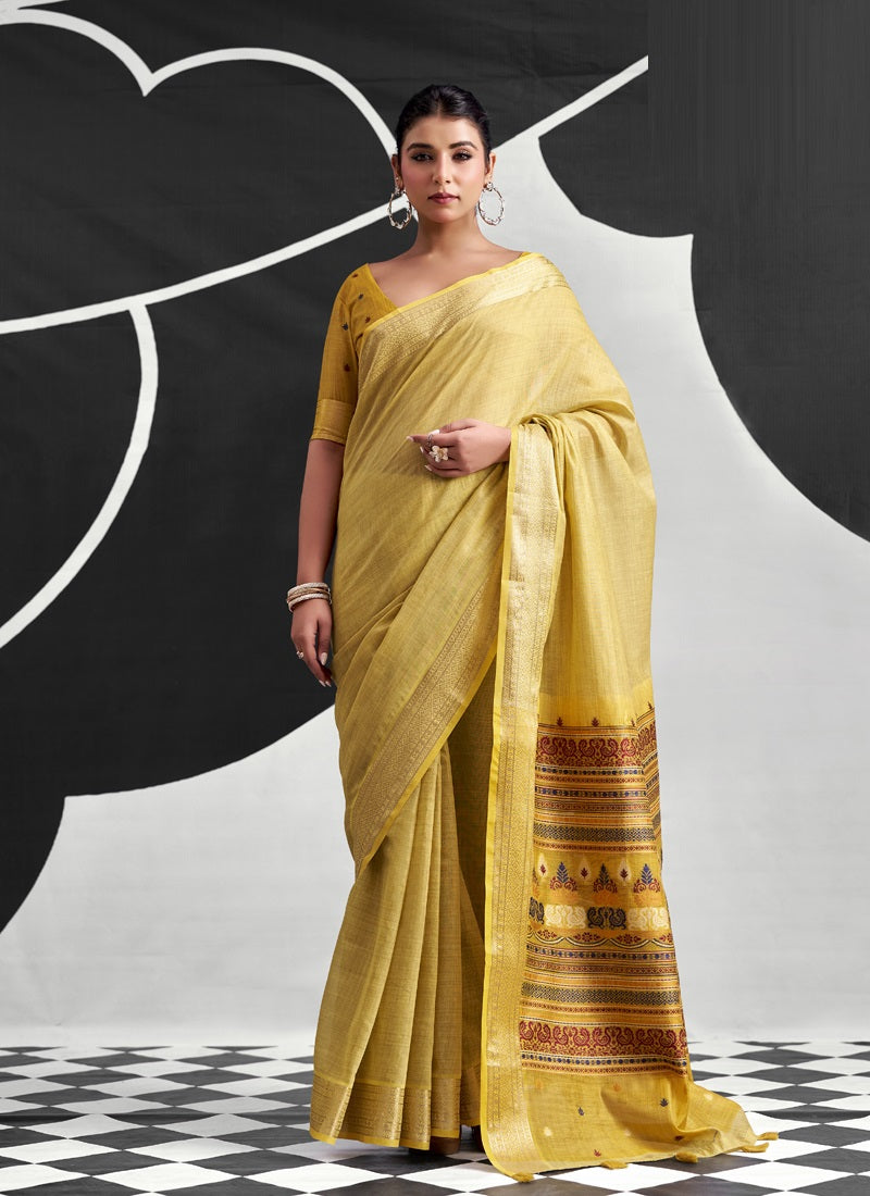 Soft Modal Cotton With Woven Pallu Saree Collection