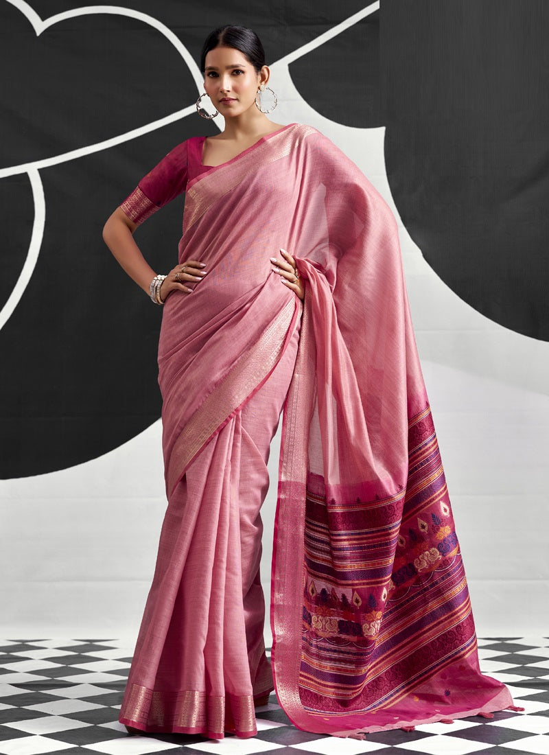 Soft Modal Cotton With Woven Pallu Saree Collection