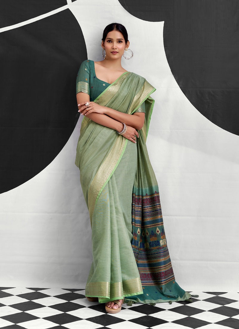 Soft Modal Cotton With Woven Pallu Saree Collection