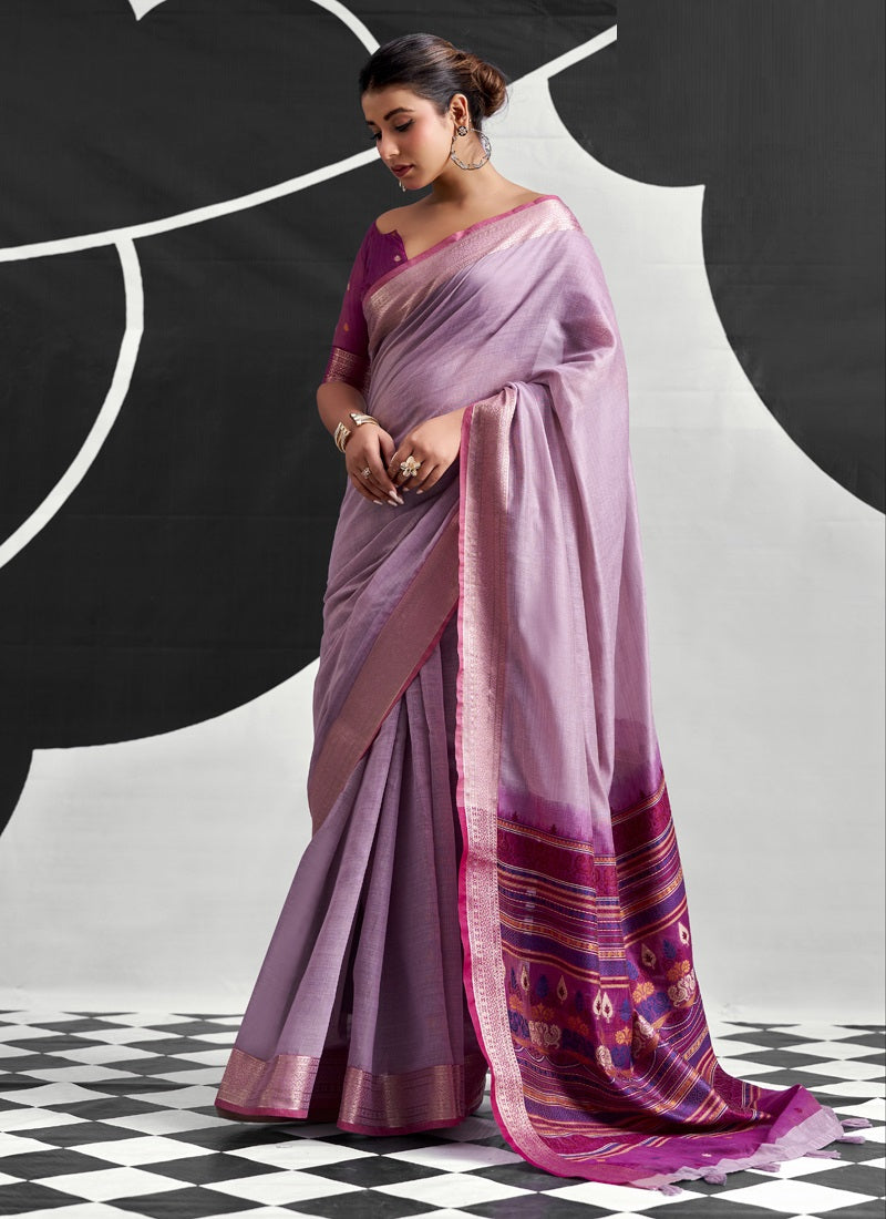 Soft Modal Cotton With Woven Pallu Saree Collection