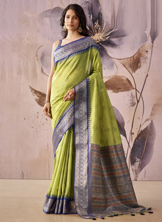 Tusser Silk Saree with Rich Zari Border Collection