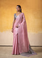Onion Pink Tissue Silk With Beautiful Tussle On Pallu Casual & Office Wear Saree
