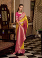 Mustard & Tomato Red Soft Silk Wedding  Wear Sarees