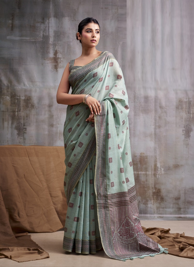 Soft Cotton Woven Saree Daily, Office & Festive Wear