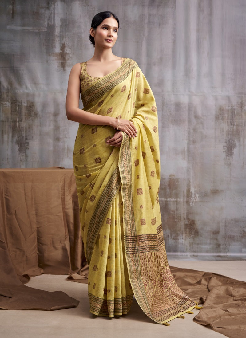 Soft Cotton Woven Saree Daily, Office & Festive Wear