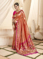 Peach & Pink Paithani Wedding Wear Saree