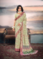 Pista Cotton Silk Digital Flower Printed Casual Wear Saree