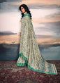 Off-White Cotton Silk Digital Flower Printed Casual Wear Saree